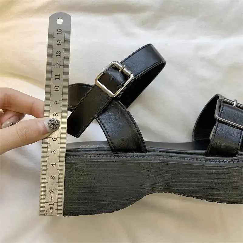 2024 Summer Causal Ladies Flat shoes woman Flat Platform Sandals Women Open Toe Gladiator wedges Women Shoes sandals