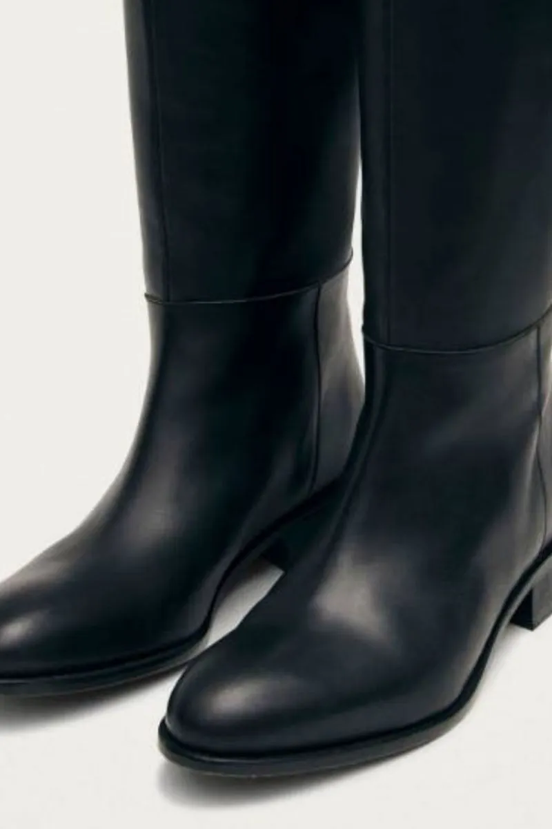 BILLIE LEATHER BOOTS IN BLACK
