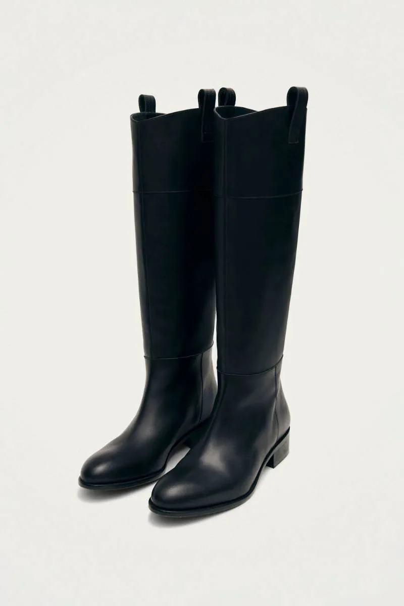 BILLIE LEATHER BOOTS IN BLACK