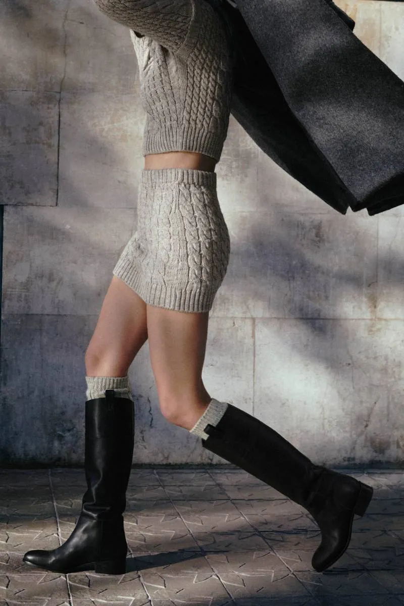BILLIE LEATHER BOOTS IN BLACK