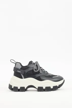 Black & White Leather Pegasus Sneaker