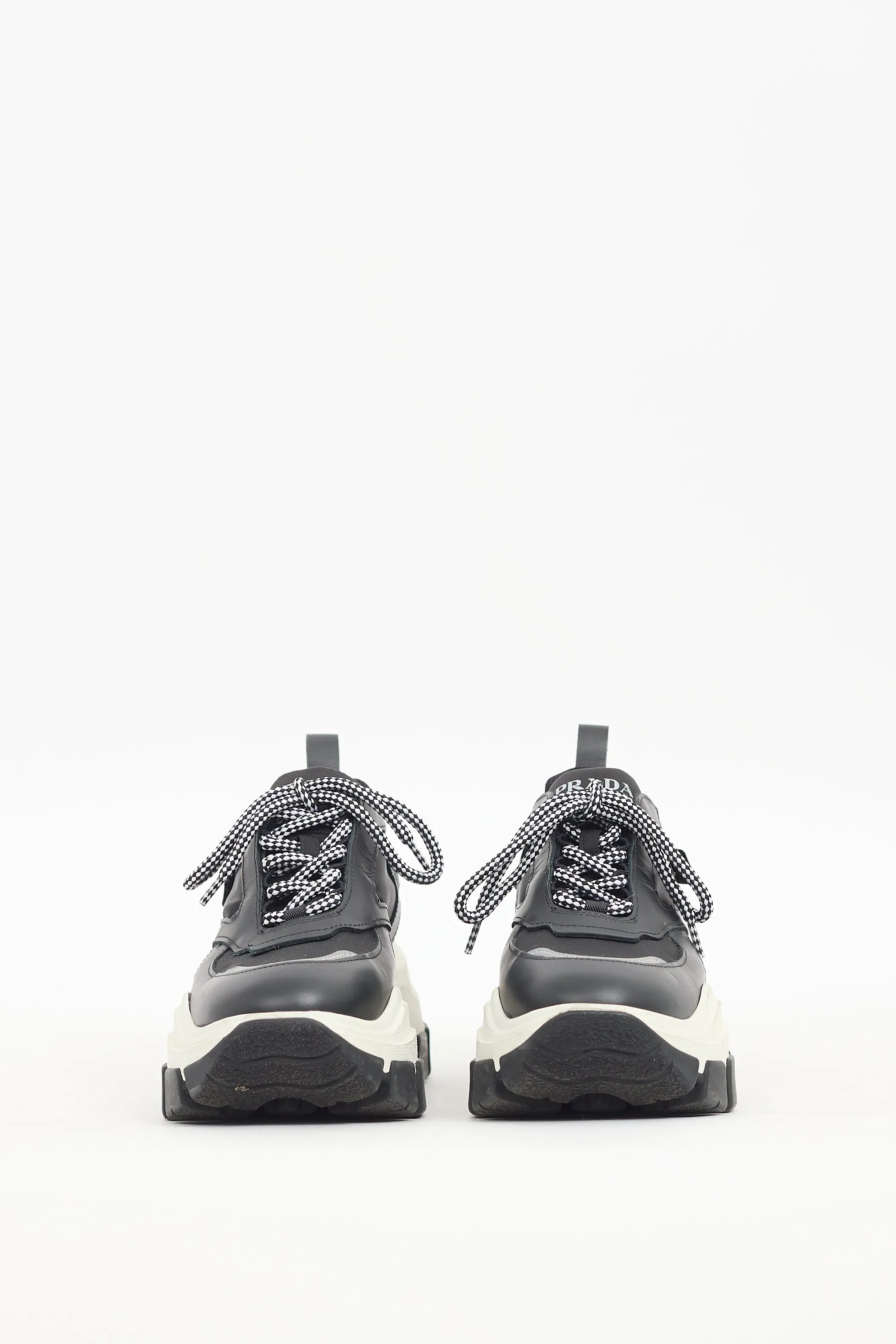 Black & White Leather Pegasus Sneaker