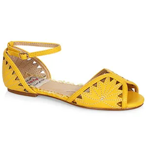 BP100-AGNES Flat Sandals With Strap And Detailed Stitching