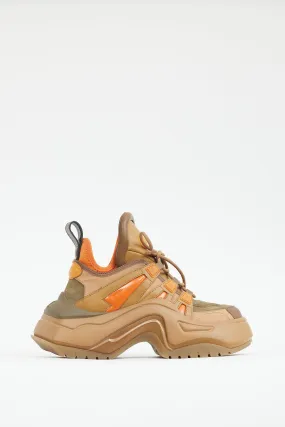 Brown & Orange Archlight 2.0 Platform Sneaker