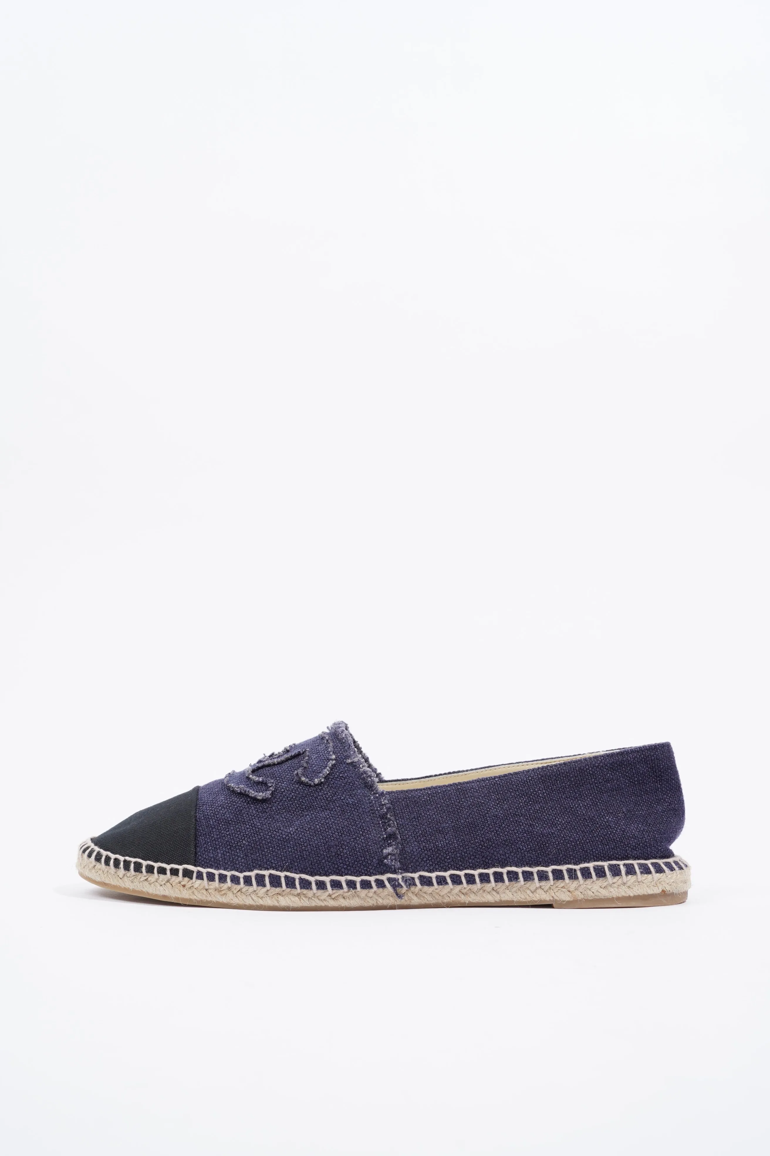 Chanel CC Logo Espadrilles Navy   Black EU 46   UK 12