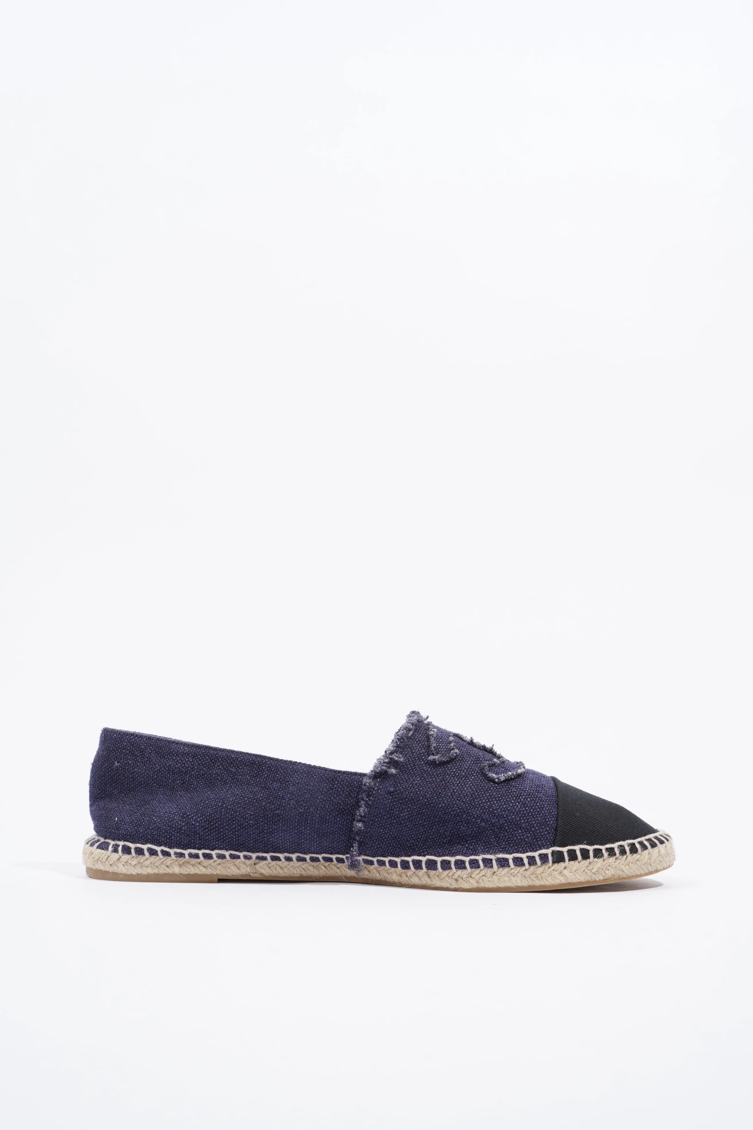 Chanel CC Logo Espadrilles Navy   Black EU 46   UK 12