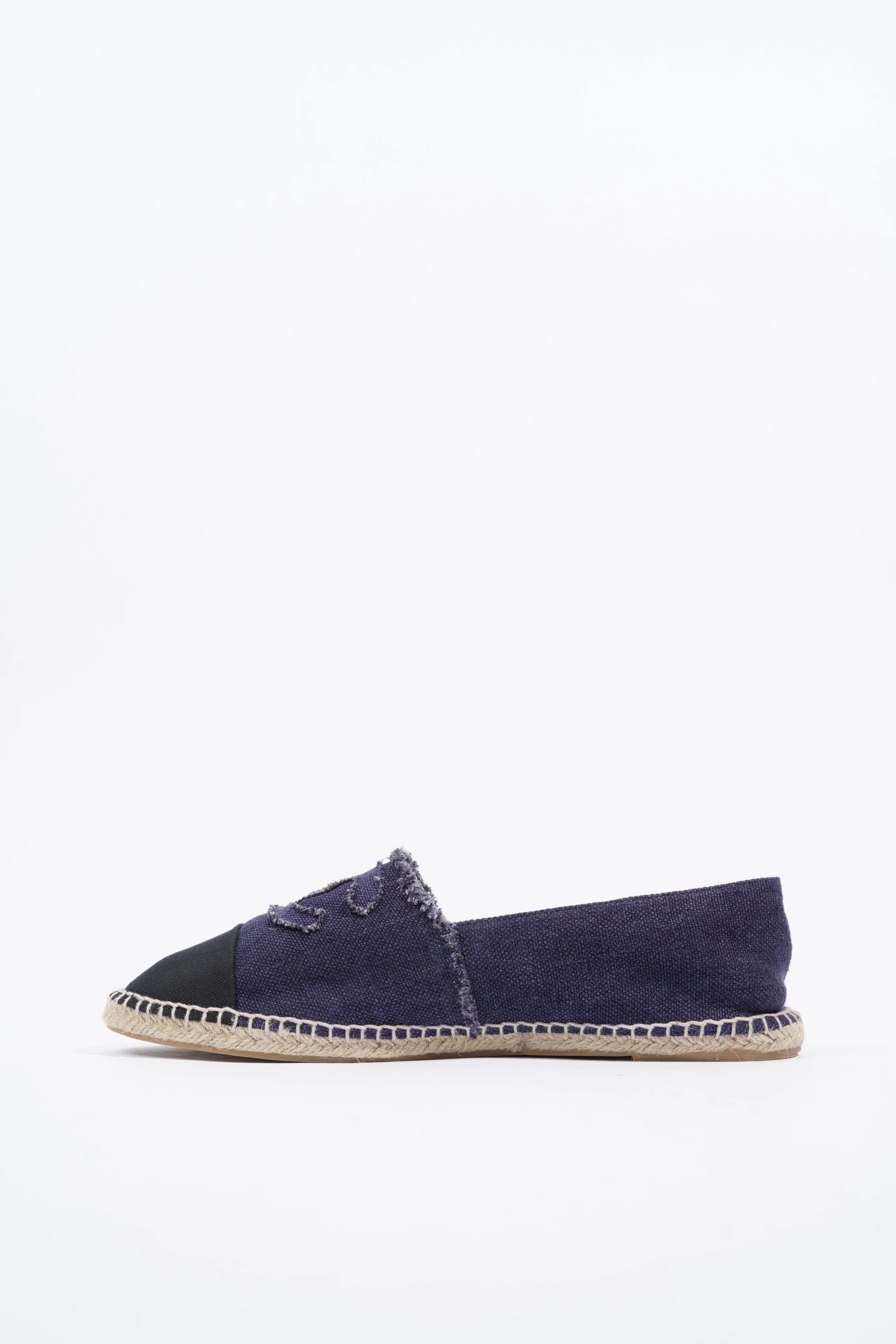 Chanel CC Logo Espadrilles Navy   Black EU 46   UK 12