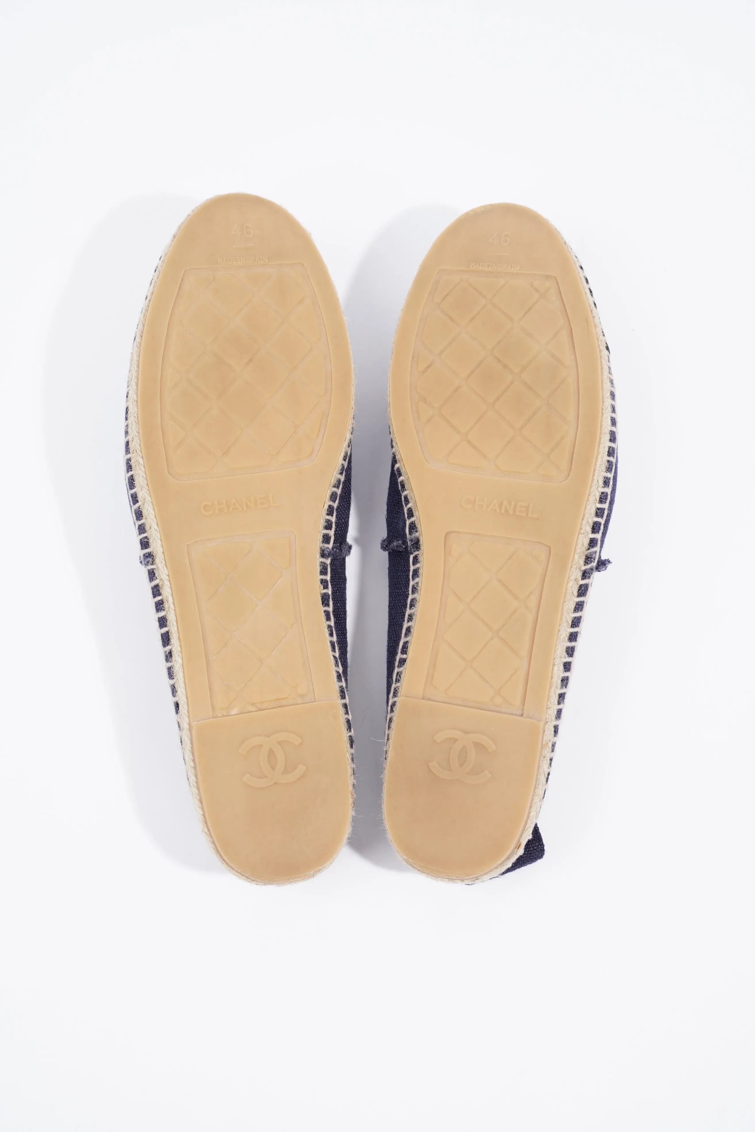 Chanel CC Logo Espadrilles Navy   Black EU 46   UK 12
