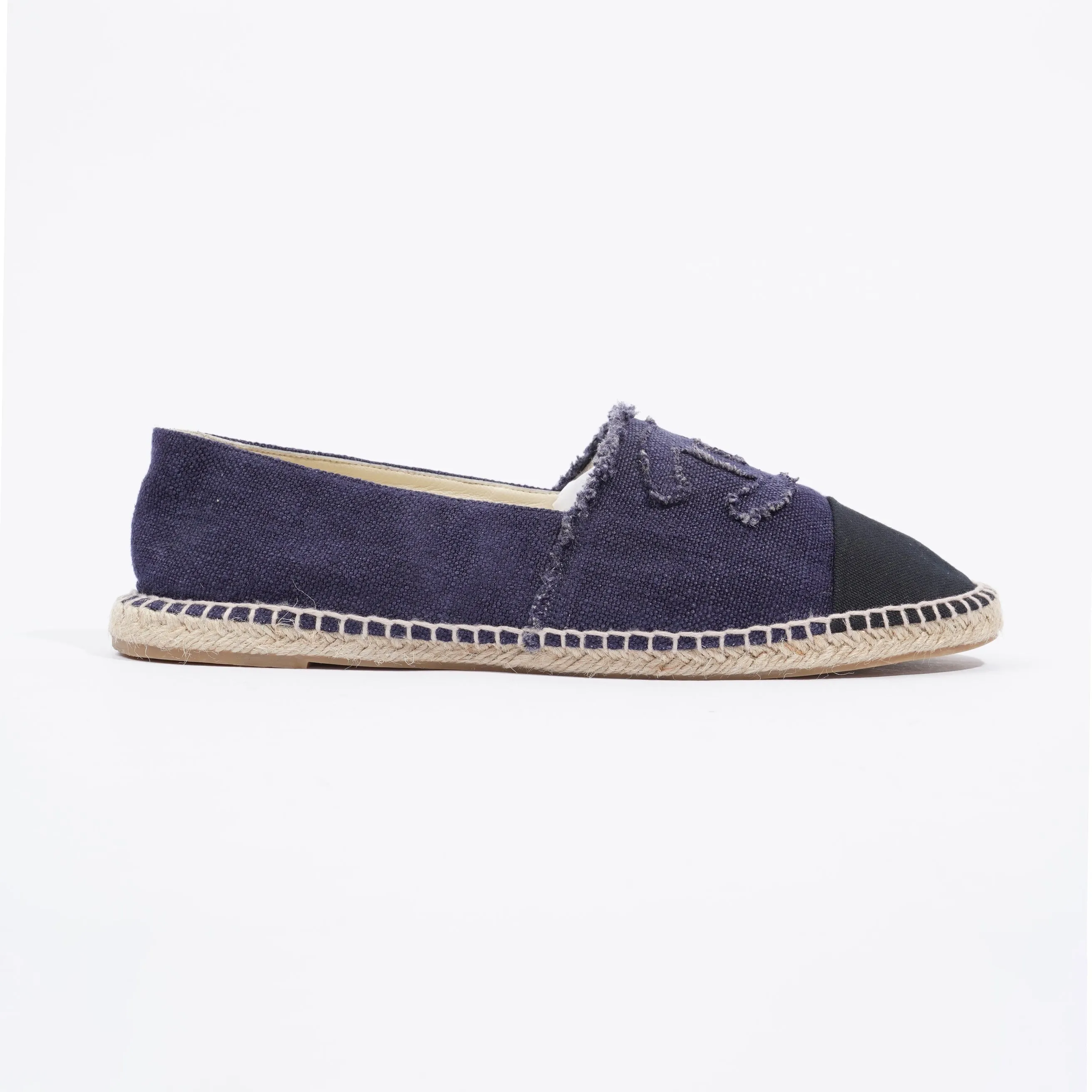 Chanel CC Logo Espadrilles Navy   Black EU 46   UK 12
