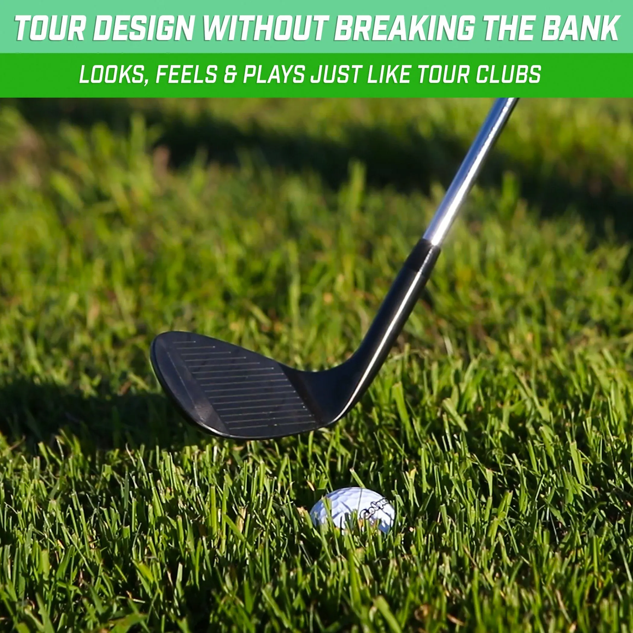 GoSports Tour Pro Golf Wedge - 56 Degree Black