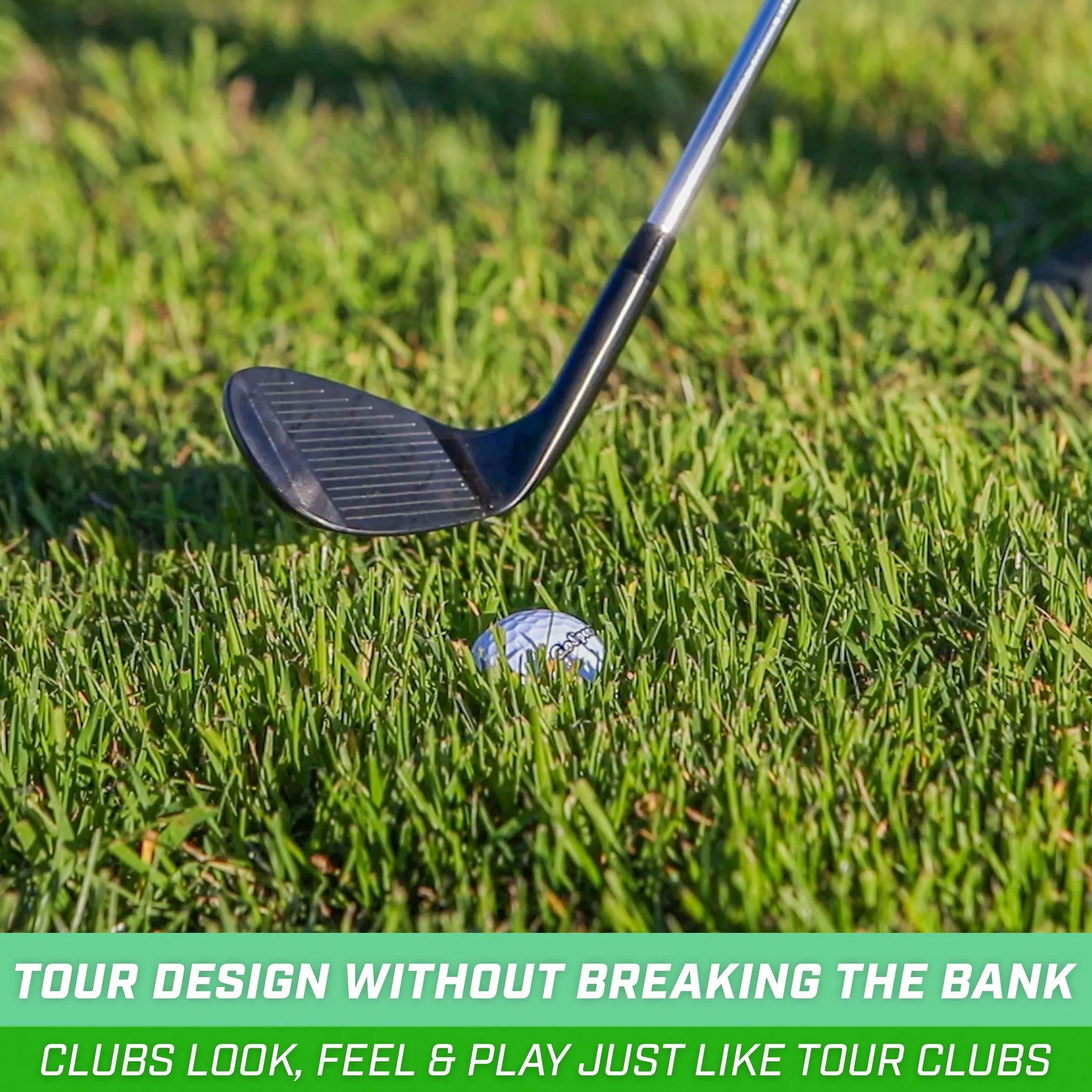 GoSports Tour Pro Golf Wedge Set - Black