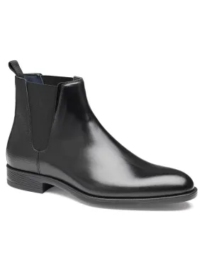 J & M Collection Flynch Chelsea Boot in Black Italian Calfskin