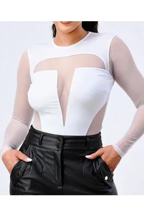 Lavish See-Through Mesh Top